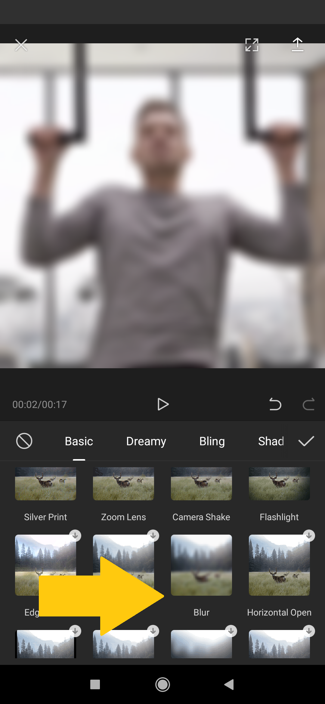 efek blur di capcut