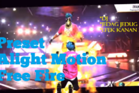 download preset alight motion free fire ff